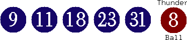 09 11 18 23 31 (08)