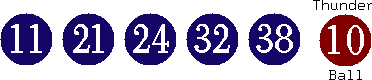 11 21 24 32 38 (10)