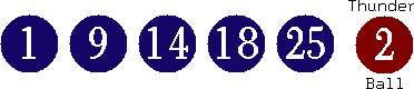 01 09 14 18 25 (02)