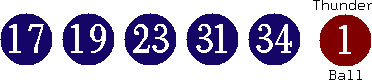 17 19 23 31 34 (01)