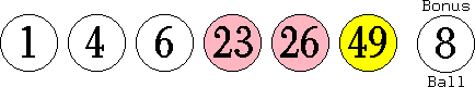 01 04 06 23 26 49 (08)