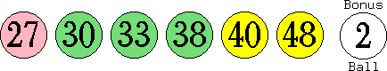 27 30 33 38 40 48 (02)