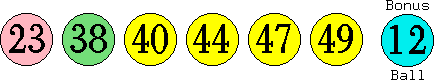 23 38 40 44 47 49 (12)