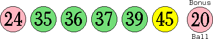24 35 36 37 39 45 (20)