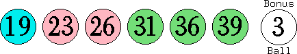 19 23 26 31 36 39 (03)