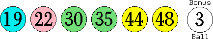 19 22 30 35 44 48 (03)
