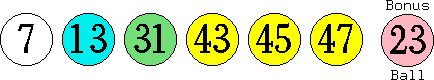 07 13 31 43 45 47 (23)