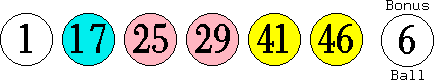 01 17 25 29 41 46 (06)