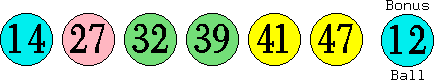 14 27 32 39 41 47 (12)