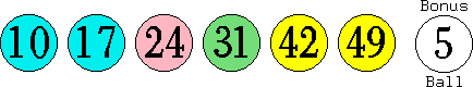 10 17 24 31 42 49 (05)