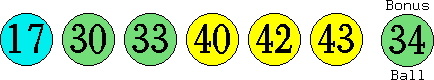 17 30 33 40 42 43 (34)