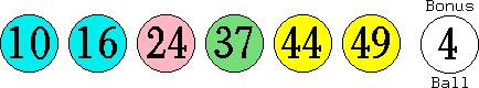10 16 24 37 44 49 (04)