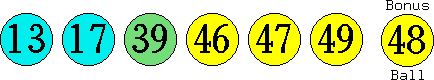 13 17 39 46 47 49 (48)