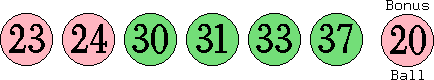 23 24 30 31 33 37 (20)