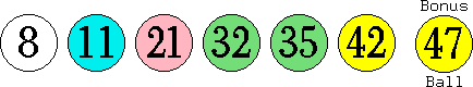 08 11 21 32 35 42 (47)