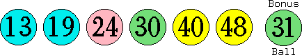 13 19 24 30 40 48 (31)