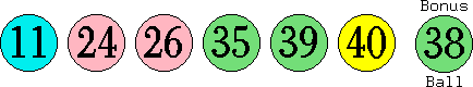 11 24 26 35 39 40 (38)