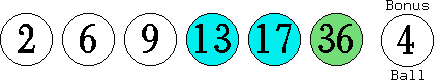 02 06 09 13 17 36 (04)