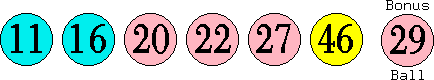 11 16 20 22 27 46 (29)