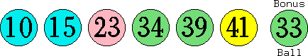 10 15 23 34 39 41 (33)