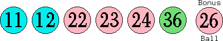 11 12 22 23 24 36 (26)