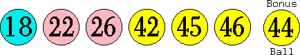 18 22 26 42 45 46 (44)