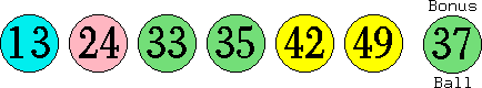 13 24 33 35 42 49 (37)