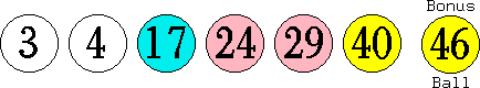 03 04 17 24 29 40 (46)