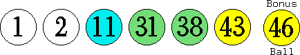 01 02 11 31 38 43 (46)