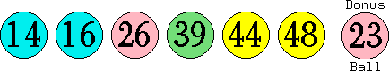 14 16 26 39 44 48 (23)