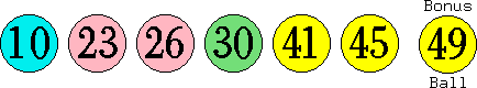 10 23 26 30 41 45 (49)