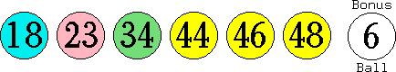 18 23 34 44 46 48 (06)