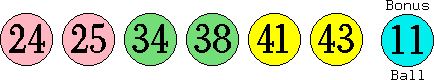 24 25 34 38 41 43 (11)