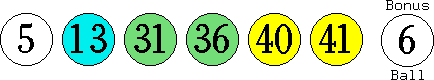 05 13 31 36 40 41 (06)