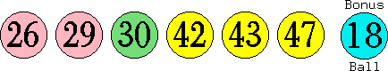 26 29 30 42 43 47 (18)