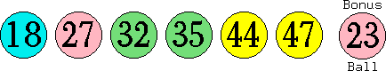 18 27 32 35 44 47 (23)