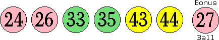 24 26 33 35 43 44 (27)