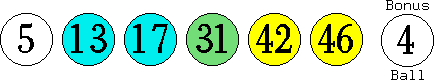 05 13 17 31 42 46 (04)