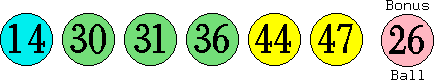 14 30 31 36 44 47 (26)