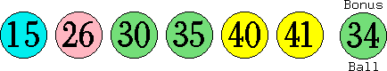 15 26 30 35 40 41 (34)