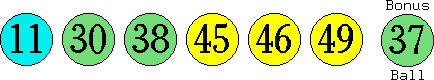 11 30 38 45 46 49 (37)