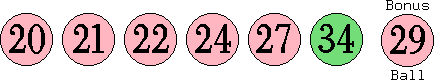 20 21 22 24 27 34 (29)