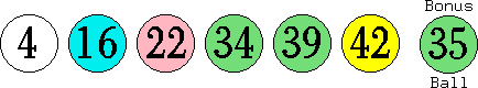 04 16 22 34 39 42 (35)