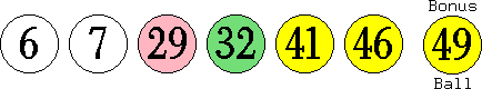 06 07 29 32 41 46 (49)