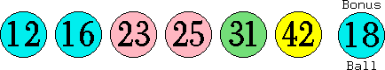 12 16 23 25 31 42 (18)