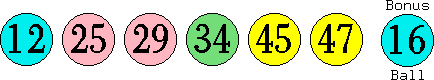 12 25 29 34 45 47 (16)