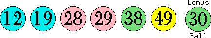 12 19 28 29 38 49 (30)