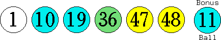 01 10 19 36 47 48 (11)