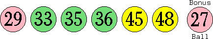 29 33 35 36 45 48 (27)