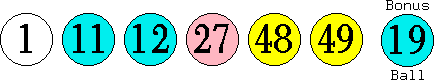 01 11 12 27 48 49 (19)